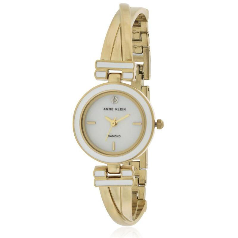 安妮克莱因（ANNE KLEIN）璀璨永恒系列X型迷你镶钻石英女士腕表AK2622WTGB
