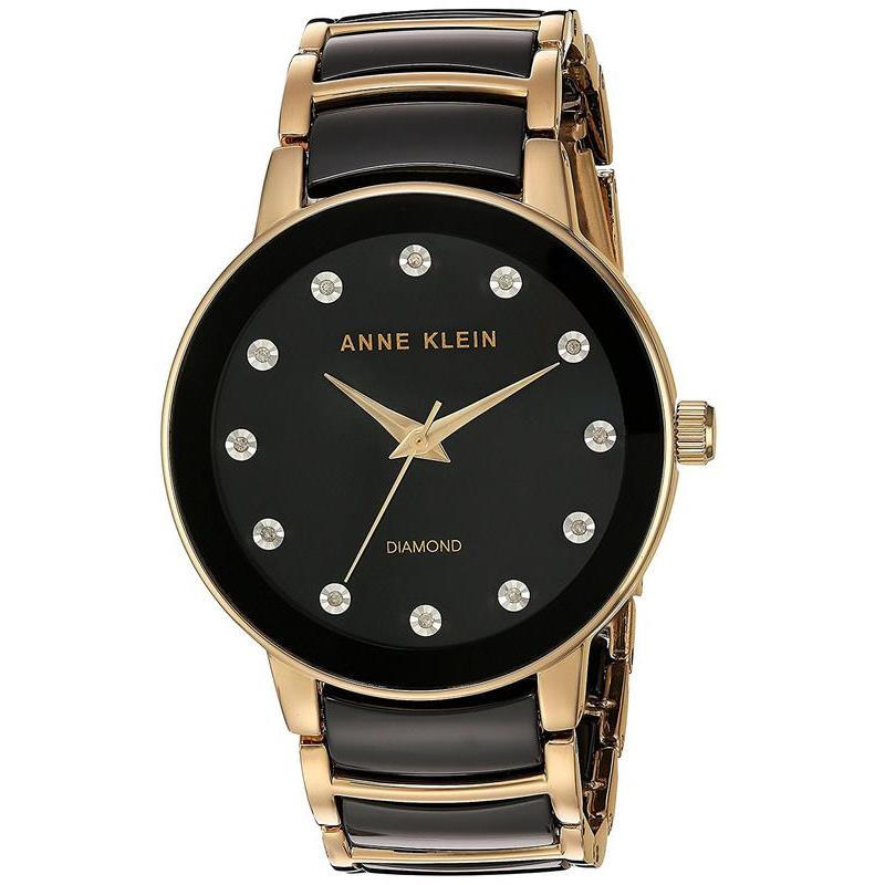 安妮克莱因（ANNE KLEIN）璀璨永恒系列简约休闲石英女士手表AK/2672BKGB