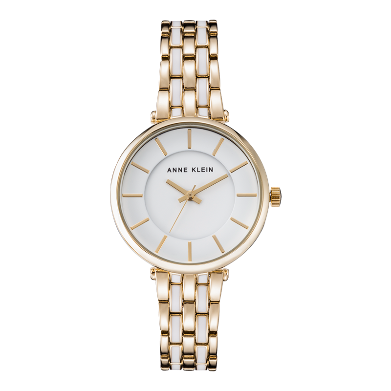 安妮克莱因（ANNE KLEIN）简约经典系列简约时尚大表盘石英女士手表AK/3010WTGB