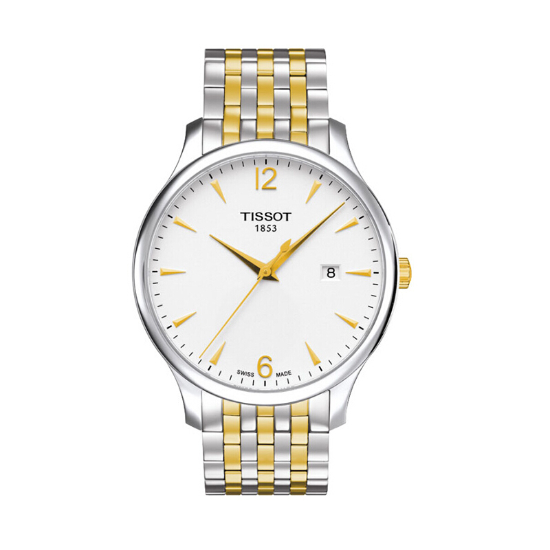天梭(TISSOT)俊雅系列时尚钢带石英男士手表T063.610.22.037.00