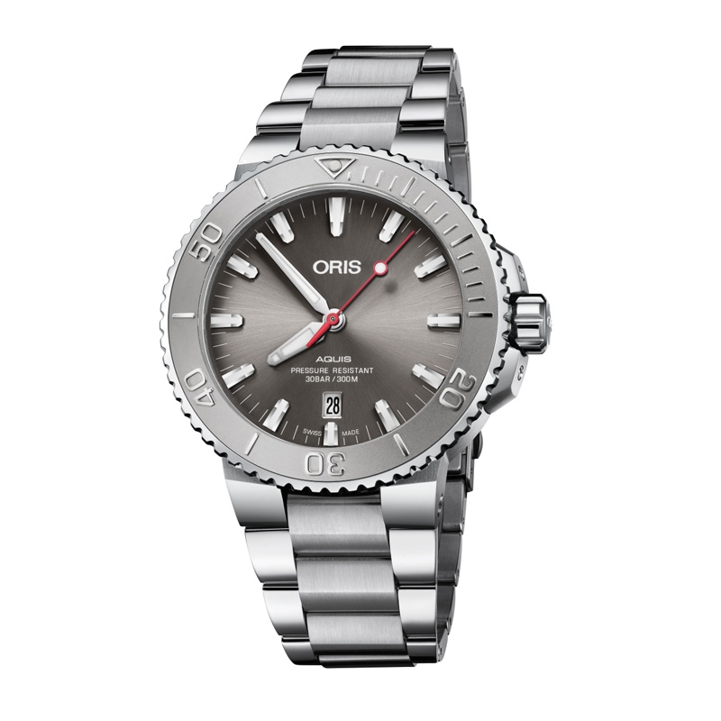 ORIS豪利时瑞士手表潜水系列AQUIS RELIEF钢带日历自动机械男表73377304153MB