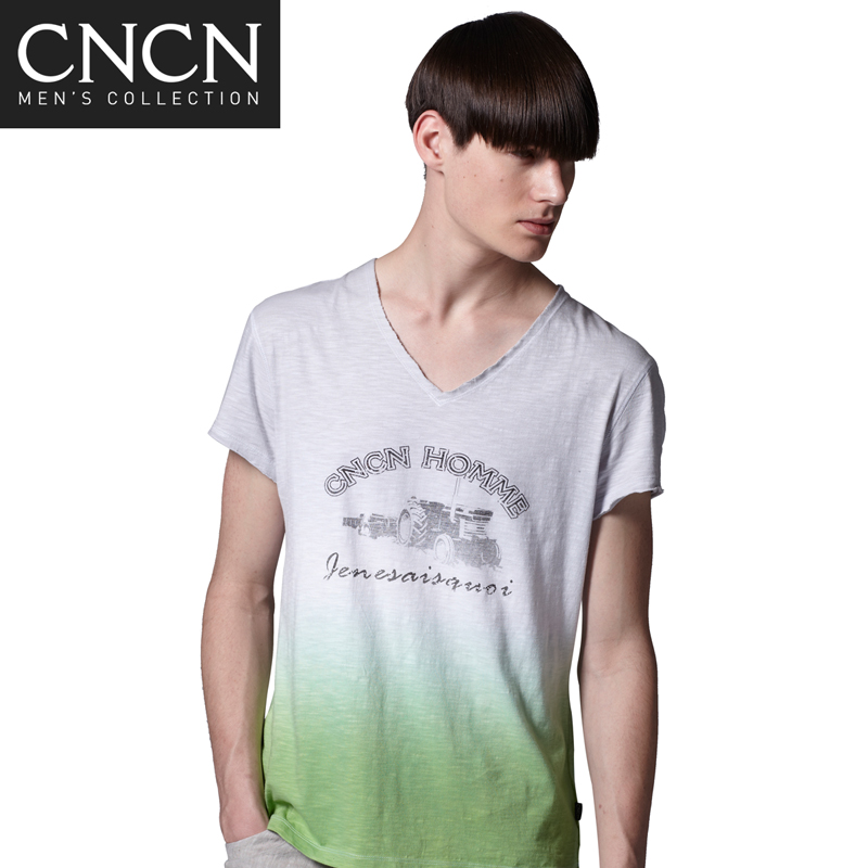 CNCN男士短袖T恤 纯棉柔软尖领T恤男装|NTCU2542