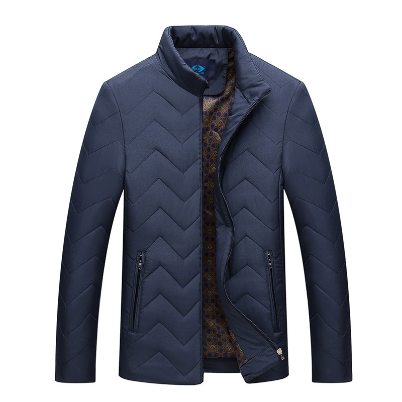 木笛新款冬季外套加厚短款保暖中年男士修身立领棉服休闲棉衣MDMY17D89123