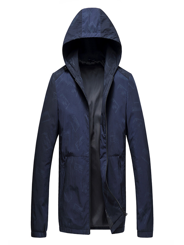 木笛2018春装新款时尚休闲夹克韩版商务修身连帽外套MDJK18A8201