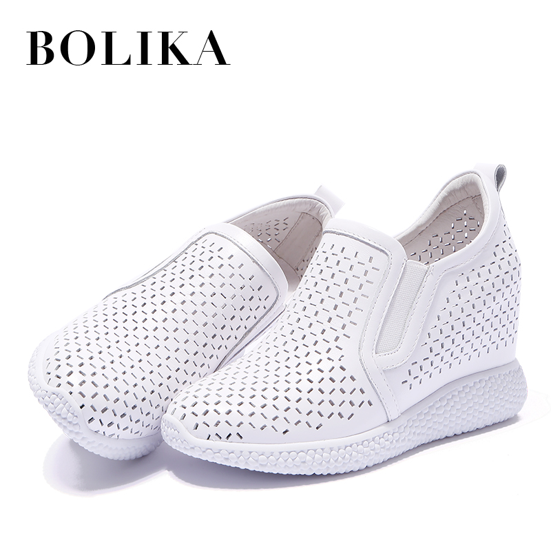 柏丽卡小白鞋女春季2018新款百搭韩版运动休闲鞋女厚底内增高女鞋