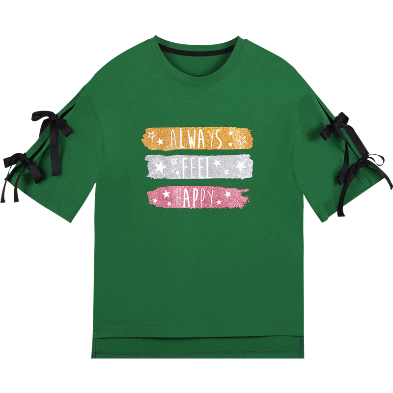 草绿色短袖T恤女夏2018新款ins原宿风个性前卫学生宽松半袖上衣潮