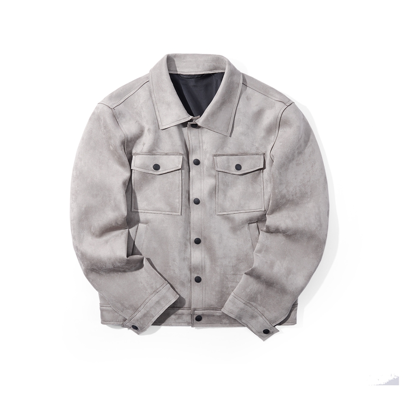 黑鲸时尚麂皮绒夹克秋季男装轻潮机车风外套男CWJAJ38092A