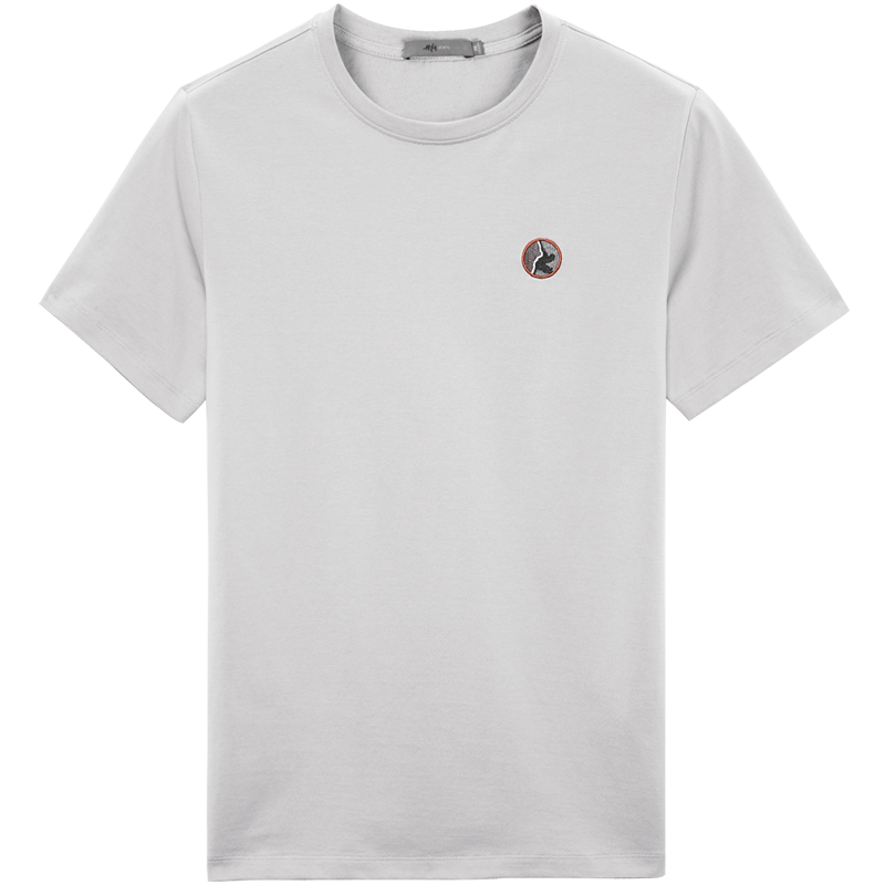 黑鲸撞色刺绣短袖t恤夏季男装字母印花舒适上衣男CNTBJ28019A