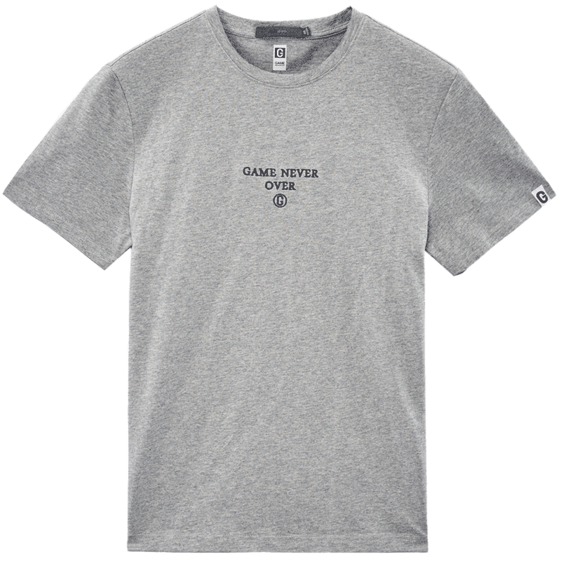 黑鲸字母刺绣圆领短袖t恤2019夏季休闲舒适短TCNTBJ28066A