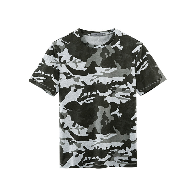 黑鲸迷彩花纹潮流短袖T恤夏季男装舒适透气短t男CNTBJ28161A