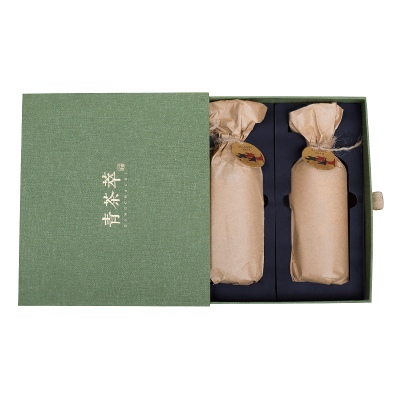 青茶萃 清茶翠粹精美洗沐礼盒 山茶籽精华洗发水500ML+沐浴液500ML 送礼首先套装