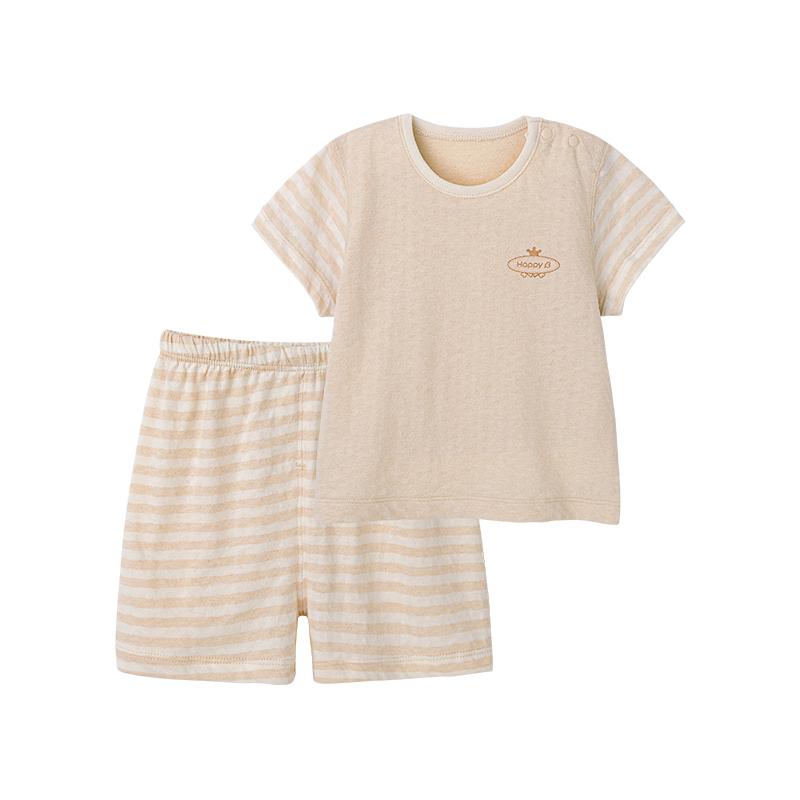 哈贝比（happyB）婴儿彩棉套装新生儿宝宝夏季男女儿童衣服春秋季两件套
