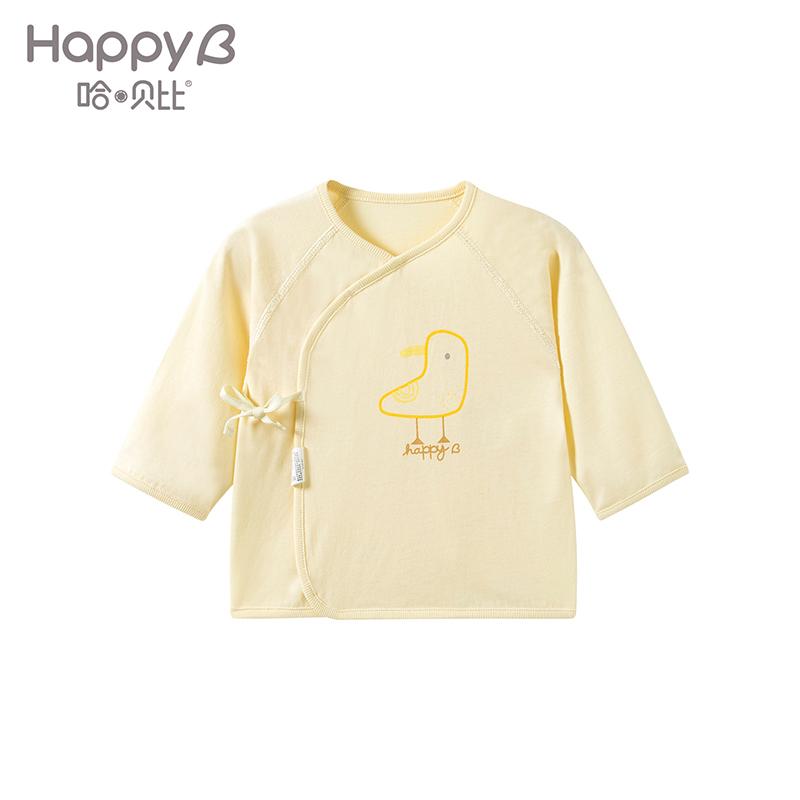 哈贝比（happyB）新生儿绑带上衣夏季纯棉薄款婴儿衣服男女宝宝和尚服空调服