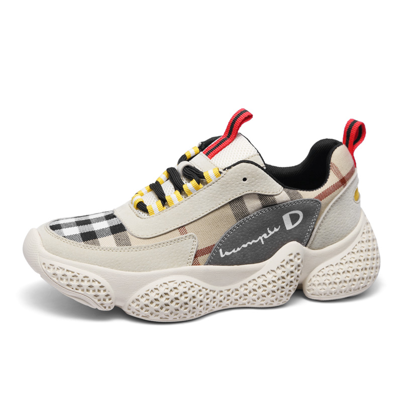 皓顿（HAUT TON）运动鞋女拼色休闲鞋女鞋厚底轻便跑步鞋