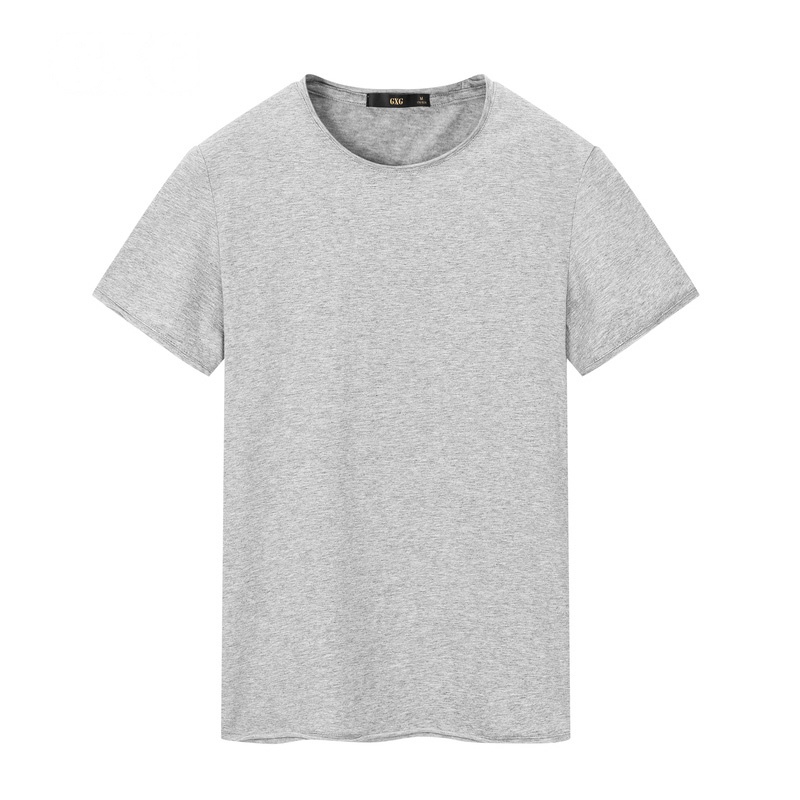 GXG短袖T恤男装 男士青年修身灰色休闲圆领T恤打底衫男