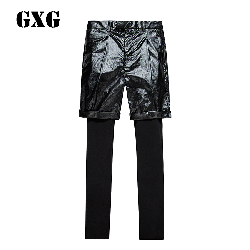 GXG男装 春季男士都市时尚青年商务流行黑色休闲短裤