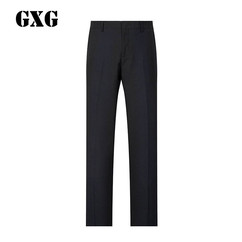 GXG西裤男装 春季都市时尚男士修身藏青色休闲套西西裤