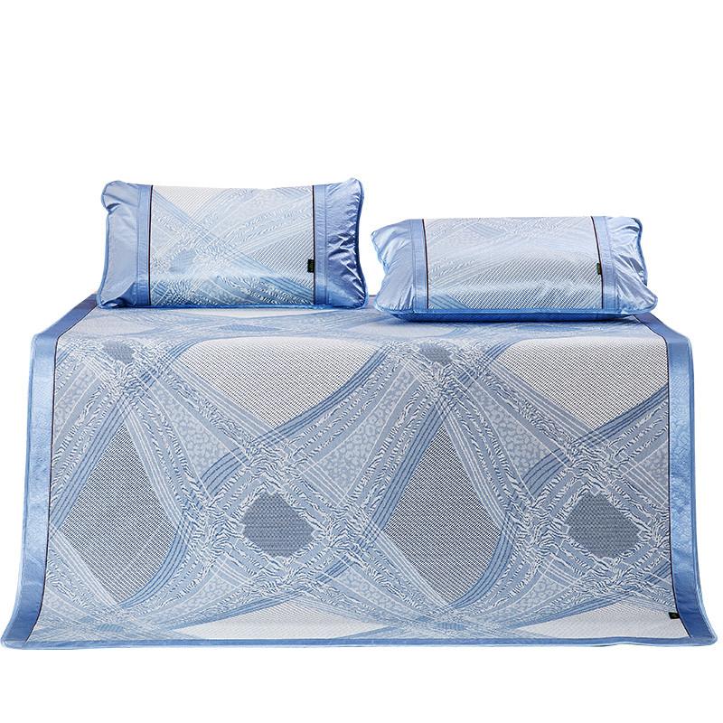 维科家纺 可折叠凉席1.5m床学生宿舍夏季席子三件套1.8双人冰丝席