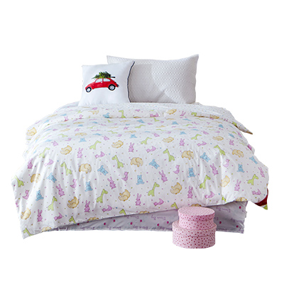 钱皇100%桑蚕丝被儿童学生全棉单人空调夏凉被 蚕丝净重1.5斤 单条被