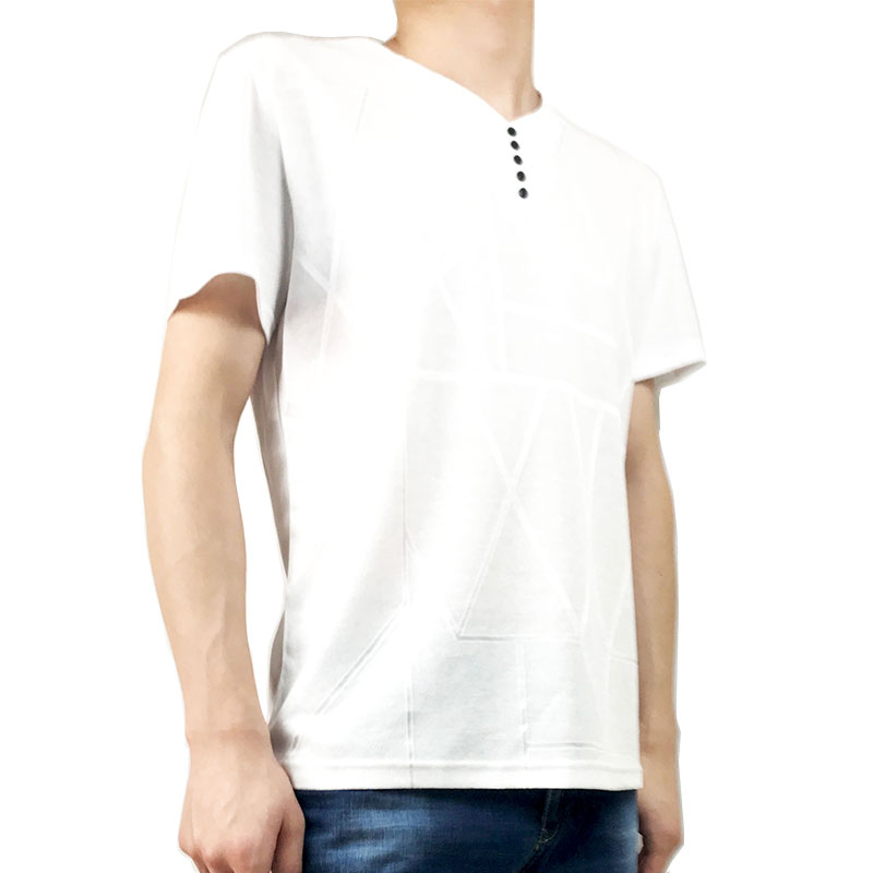 兰格维尔2018夏季新款短袖T恤上衣男大码宽松圆领体潮流男装88260