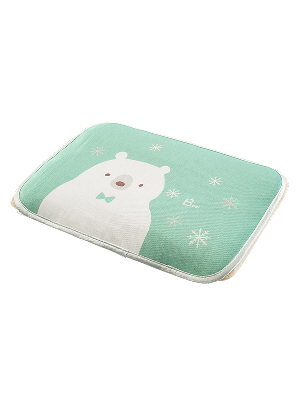 睡眠博士(AiSleep)大白熊卡通冰丝枕巾 夏凉枕巾儿童夏季清凉透气