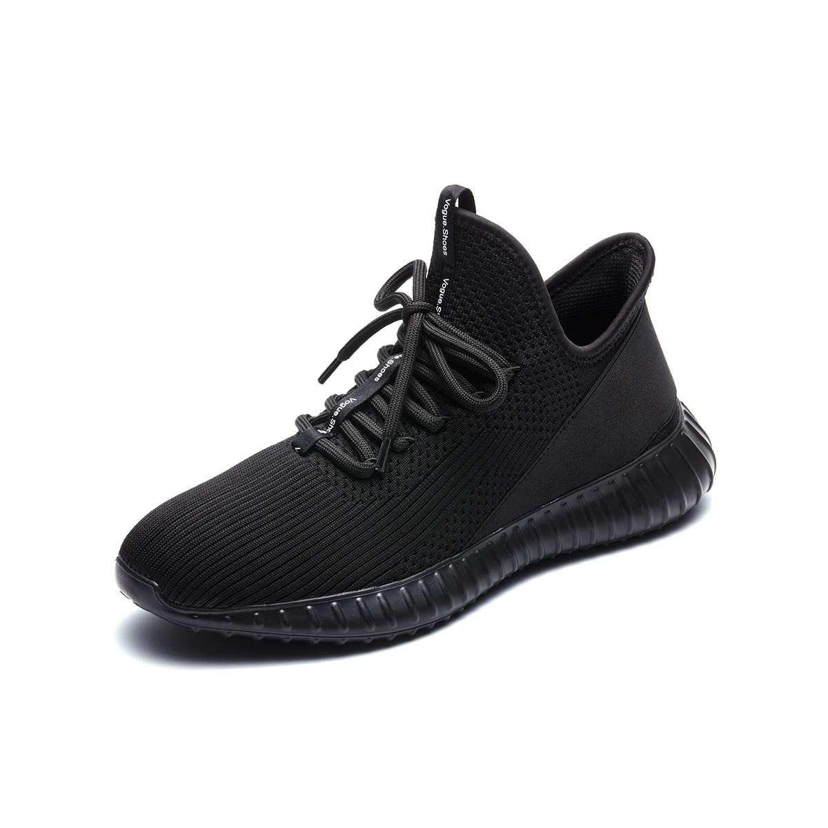 CROWN韩版飞织男跑步鞋网面透气百搭减震男运动鞋男士休闲鞋男鞋