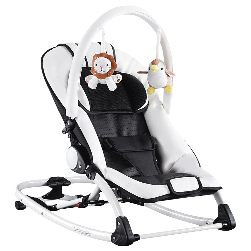 晨辉婴宝（CHBABY） 婴儿摇椅摇篮电动多功能宝宝哄睡神器婴儿摇摇椅躺椅便携式儿童摇椅皮质 震动版 604AQD