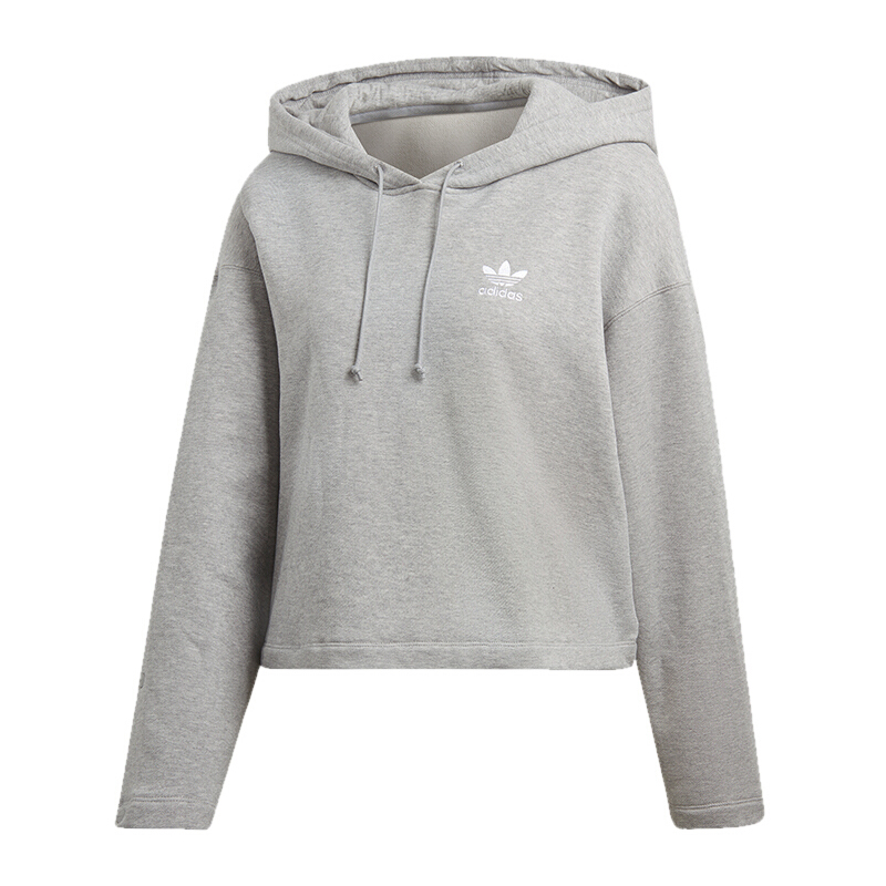 Adidas阿迪达斯 三叶草女子CROPPED HOODIE卫衣DX1151