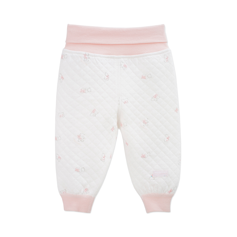 秋季新款男童女童休闲百搭印花双层高腰护肚保暖长裤 韩版