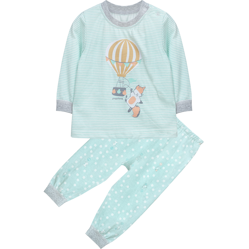 男女童春季新品两件套开肩居家简约1-5岁80-120cm