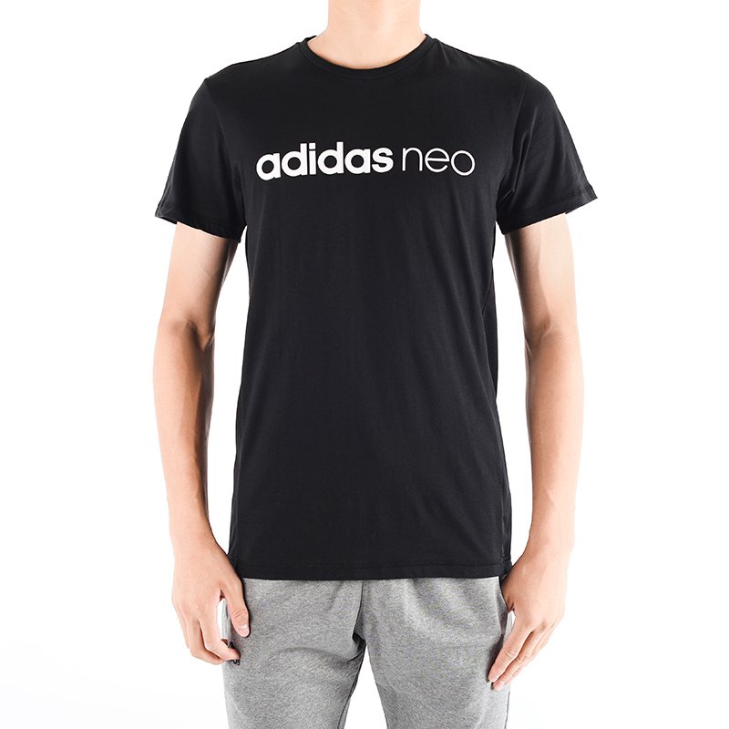 阿迪达斯男装 2018夏季新款男子NEO运动休闲透气宽松短袖T恤 CD3163