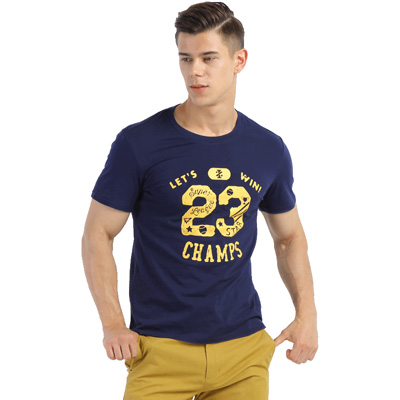 IZOD男士印花T恤短袖2018夏季男装纯棉体恤圆领休闲潮流个性字母半袖T恤男