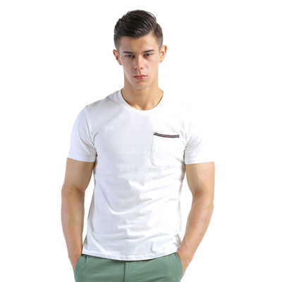 IZOD夏季2018新款T恤男圆领套头短袖T恤衫多色棉质短t男士汗衫男上衣t恤 男