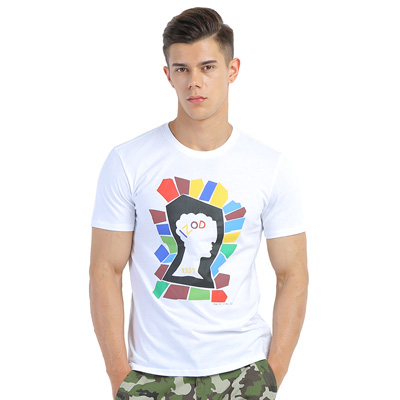 IZOD男士2018新款短袖棉质印花T恤衫青年休闲男装薄款夏装汗衫男情侣