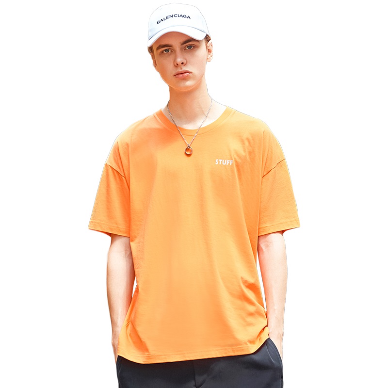 CAPOT 2018夏新款男士T恤短袖基础圆领字母印花经典潮流棉质百搭