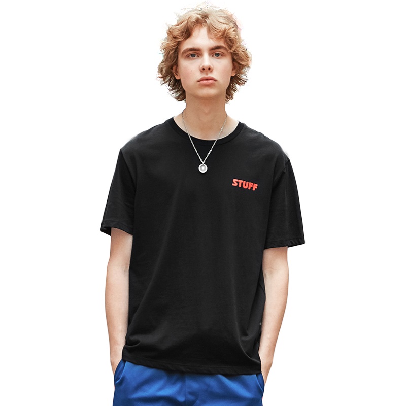 CAPOT 2018年夏季新款男士T恤短袖圆领极简字母印花都市青春潮流