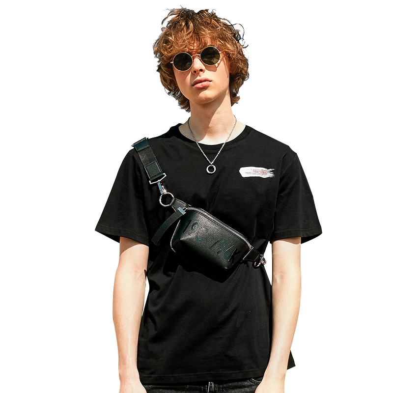 CAPOT短袖男2018新款夏季男士T恤潮牌宽松圆领半袖体恤打底衫男潮