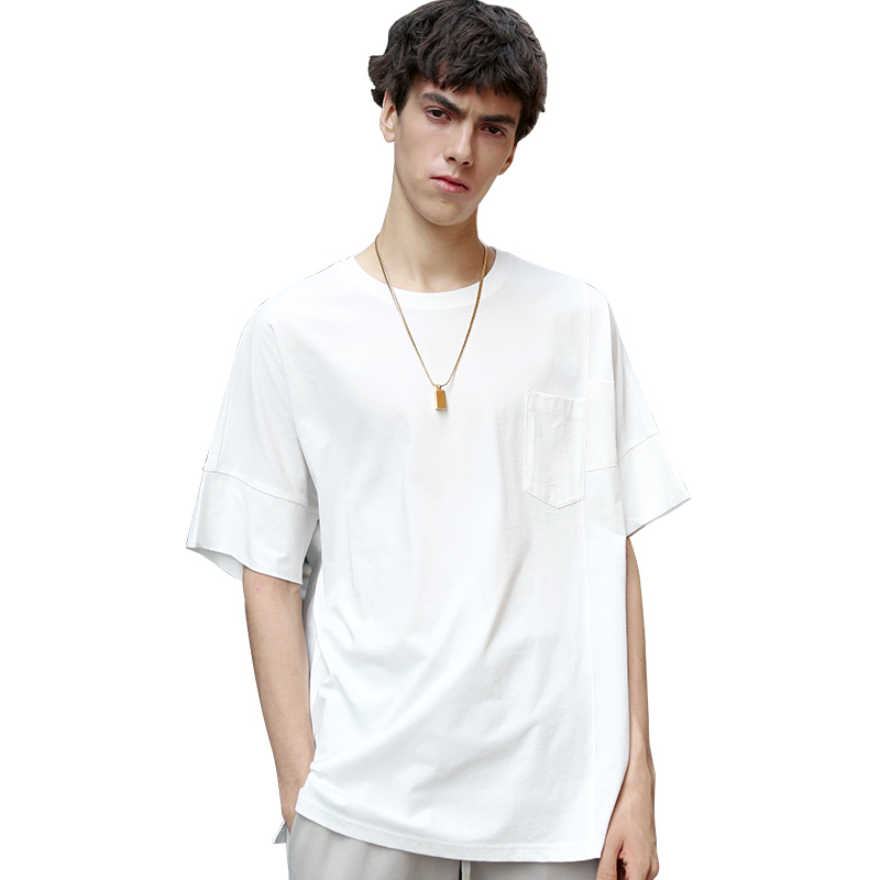 CAPOT 2018年夏季新款 男士T恤短袖圆领潮流情侣装 净色百搭T恤