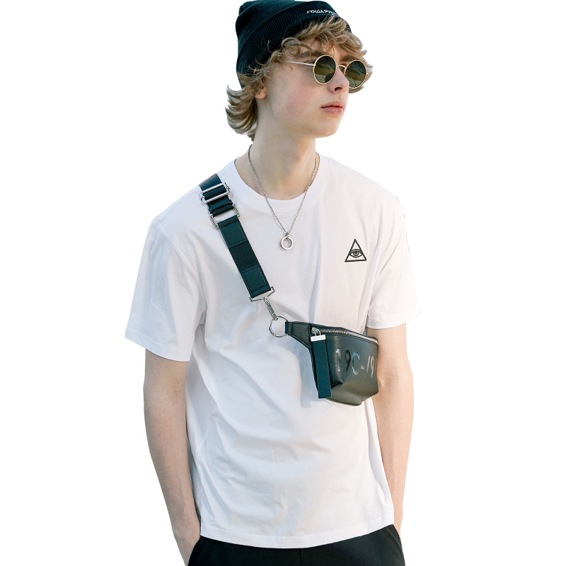 CAPOT 2018年夏季 男士T恤短袖男士圆领短袖T恤男女可穿潮流时尚