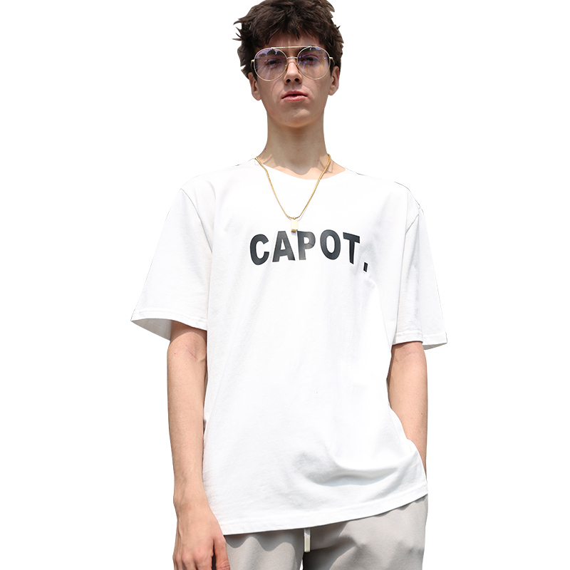 CAPOT 潮牌 2018年夏季 男士T恤 新款男士T恤短袖圆领潮流情侣装