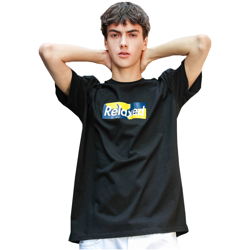 2018夏男士T恤 新款男士T恤短袖圆领潮流情侣装