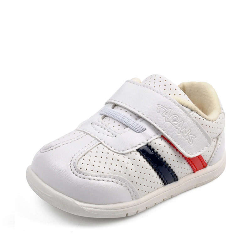 泰兰尼斯婴儿鞋男软底透气小白鞋2018春季1岁宝宝防滑学步前鞋女