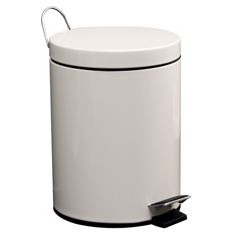 欧润哲(ORANGE) 5升静音垃圾桶 内桶PP塑料 脚踏桶家用清洁桶卫生桶收纳桶圆形 卧室客厅卫生间办公室用