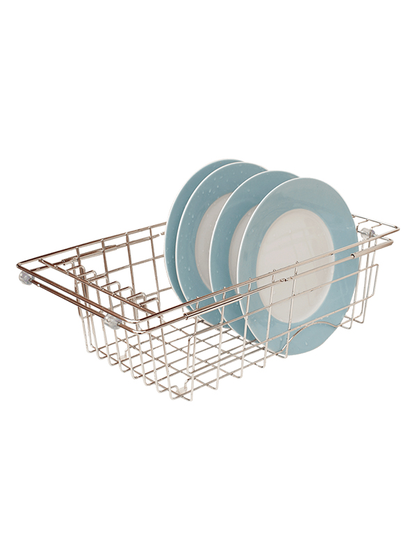 欧润哲(ORANGE) 不锈钢厨房置物架水槽上沥水架可伸缩 洗菜盘架碗碟架沥水盆106411