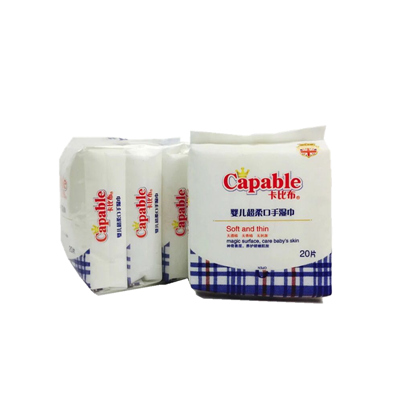 卡比布 （Capable）宝宝手口湿巾 婴儿护肤柔湿巾 专用湿纸巾 20片×4包