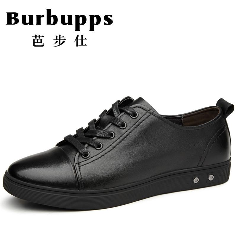 法国品牌Burbupps芭步仕2018新款男鞋商务正装皮鞋英伦真皮休闲鞋系带潮鞋单鞋子