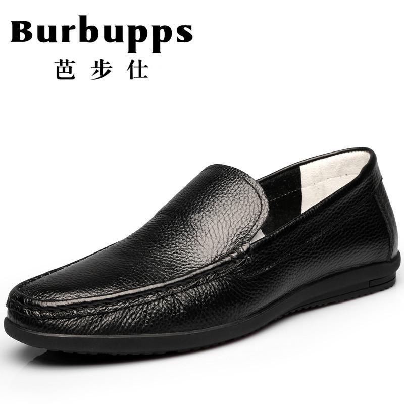 Burbupps法国芭步仕2019春尚新商务休闲鞋真皮头层牛皮驾车鞋豆豆