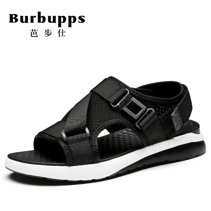 法国芭步仕(Burbupps)2019春夏尚新男士凉鞋软底个性时尚凉拖两用休闲沙滩男鞋潮