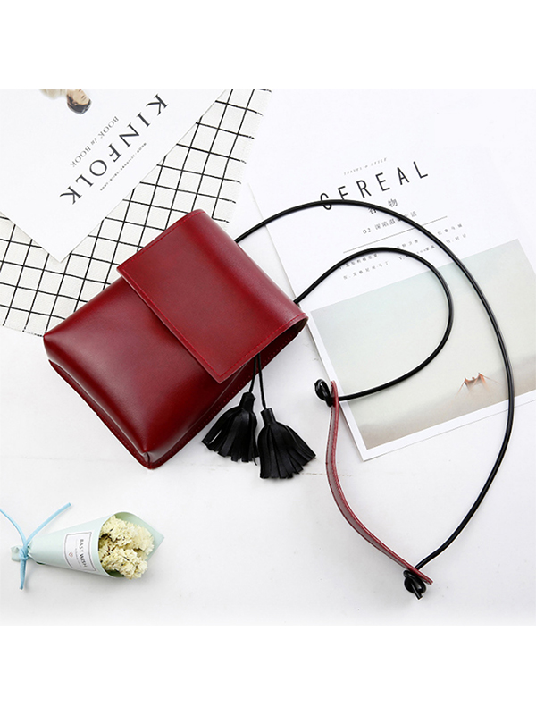 韩版简约百搭迷你水桶包女士单肩包斜跨钱包