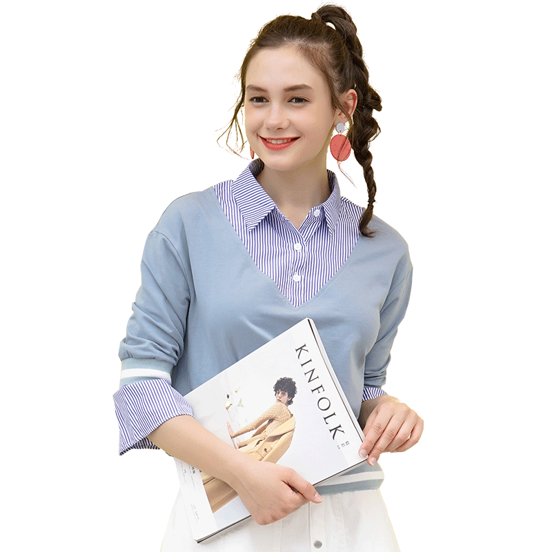 ins衬衣女2018夏新款时尚高腰显瘦上衣韩版修身荷叶袖学生范潮